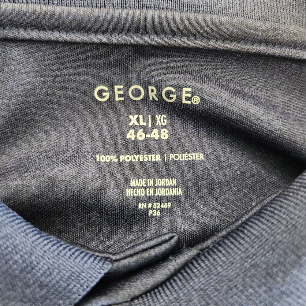 Lot Of 2 George Short Sleeve‎ Polo Golf Shirts Mens Size XL Blue Green Solid - Picture 11 of 12